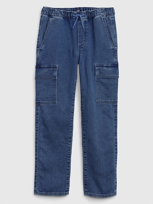 Image number 1 showing, Kids Straight Denim Cargo Joggers