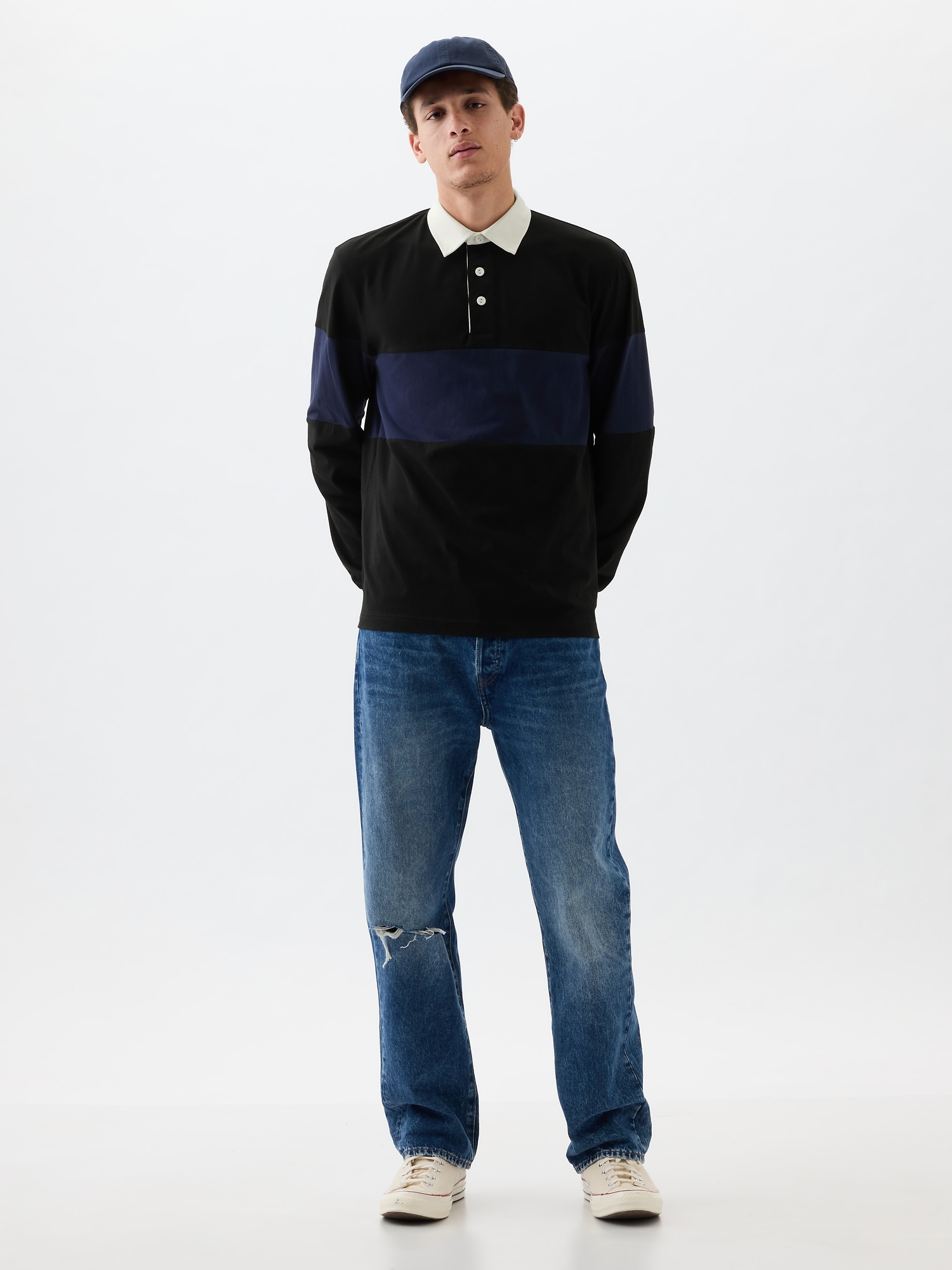 Relaxed Rugby Polo Shirt