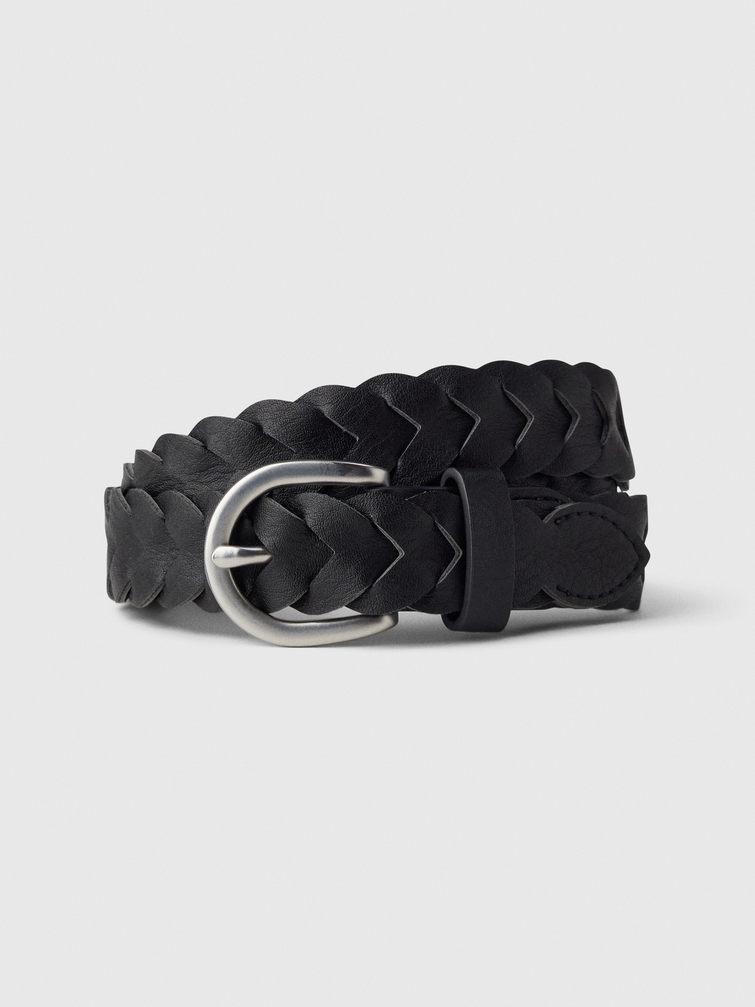 Braided Vegan-Leather Belt