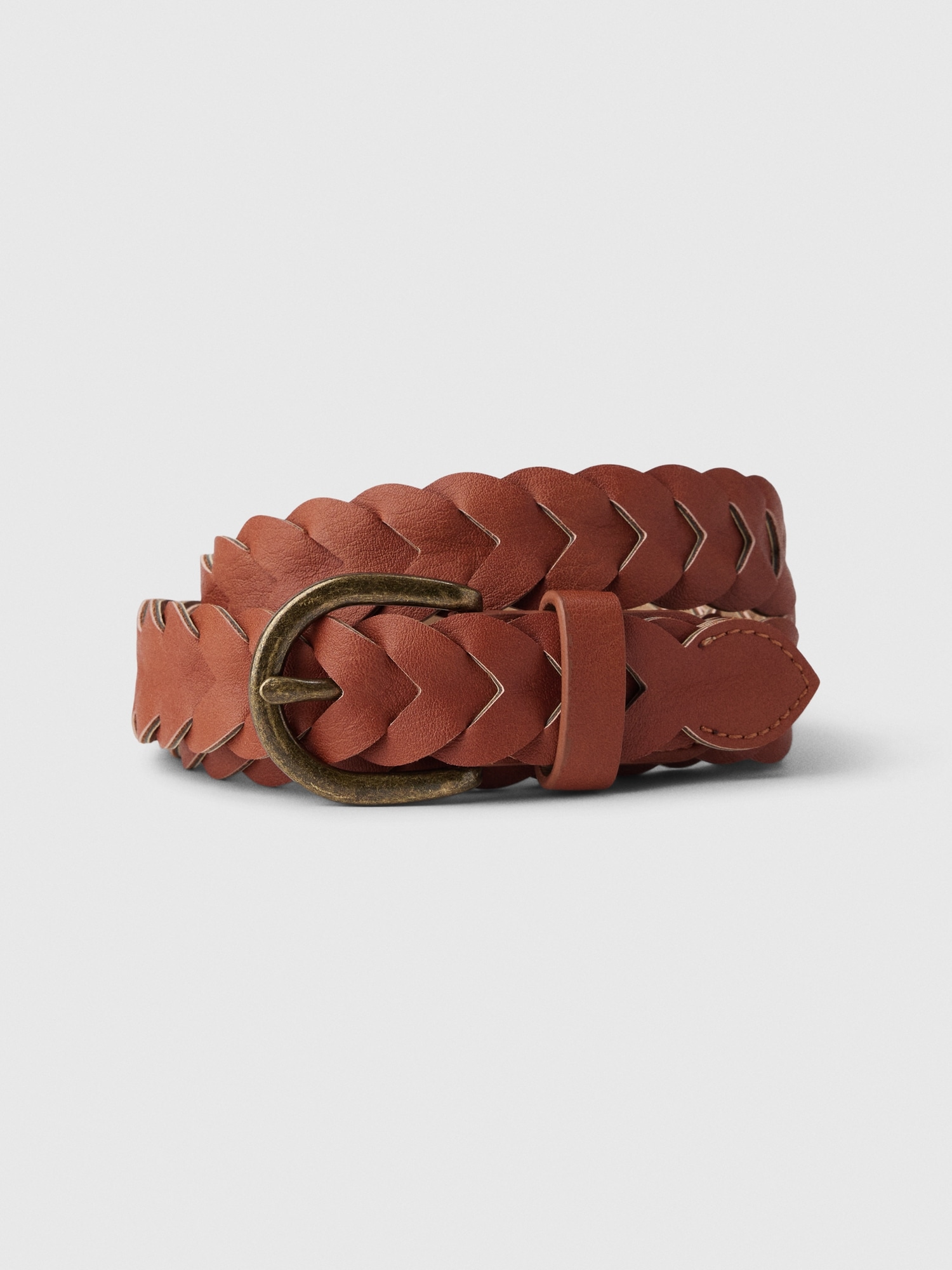 Braided Vegan-Leather Belt