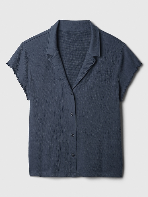 Image number 4 showing, Crinkle Cotton PJ Shirt