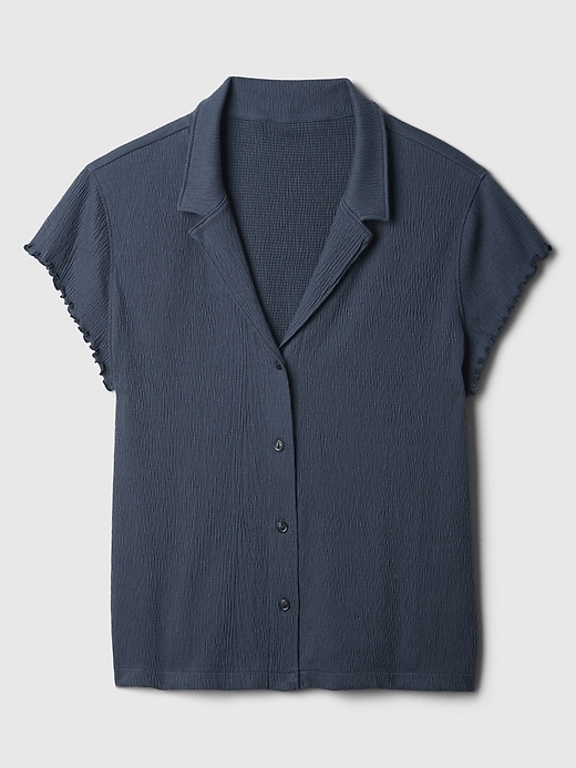Image number 3 showing, Crinkle Cotton PJ Shirt
