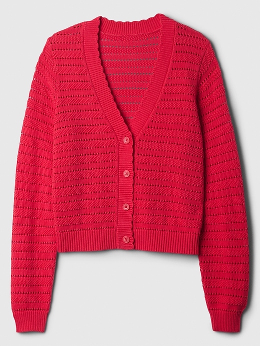 Image number 3 showing, Relaxed Mixed-Stitch Cardigan
