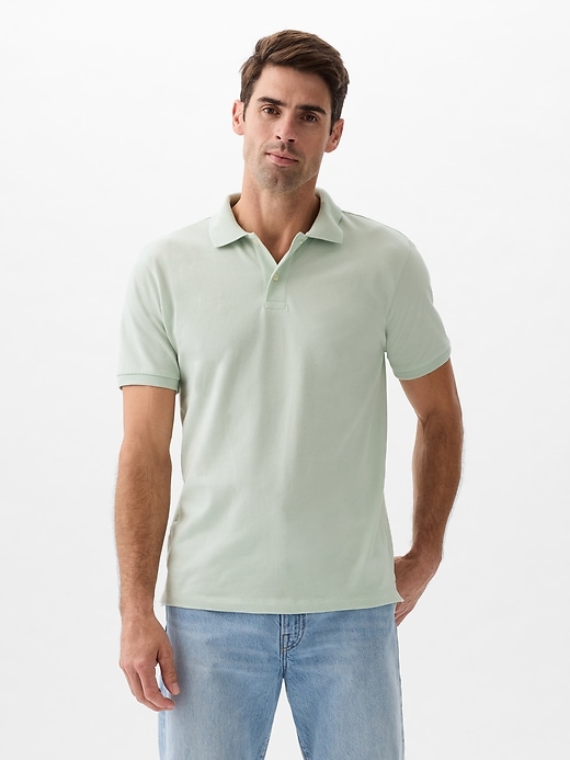 Image number 1 showing, Stretch Pique Polo Shirt