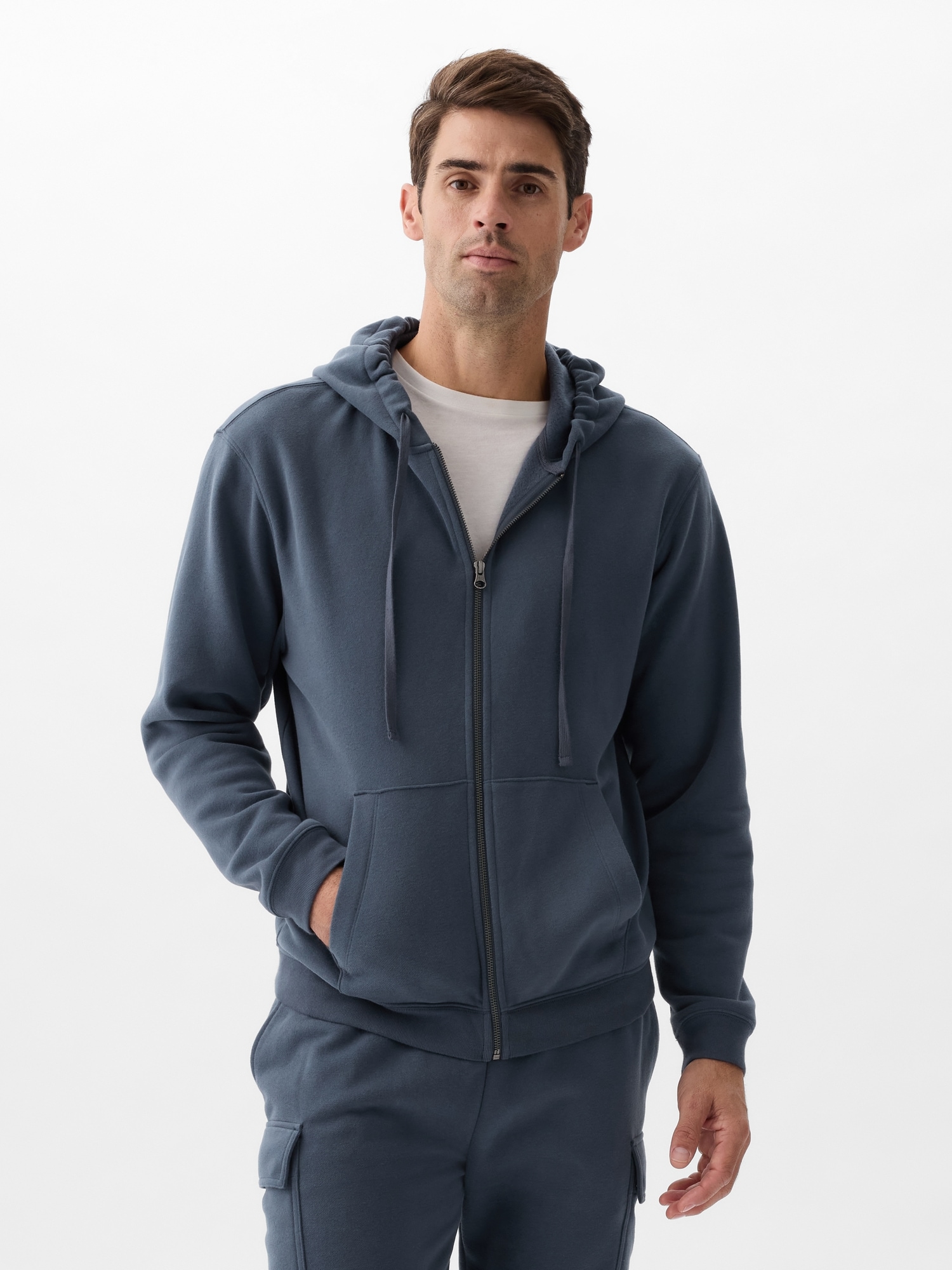 Relaxed Vintage Soft Zip Hoodie