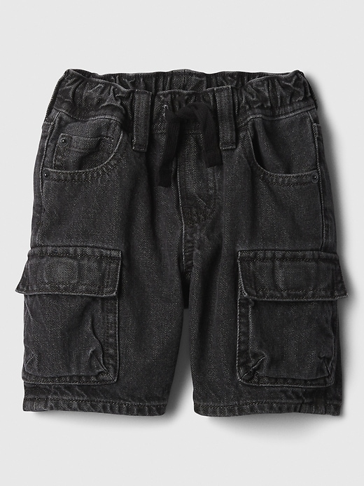 Image number 1 showing, babyGap Denim Pull-On Cargo Shorts