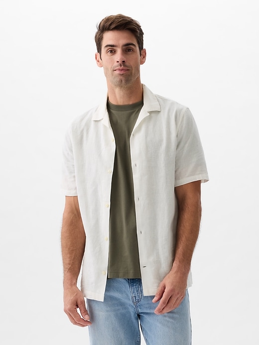 Image number 9 showing, Linen-Blend Vacay Shirt in Standard Fit