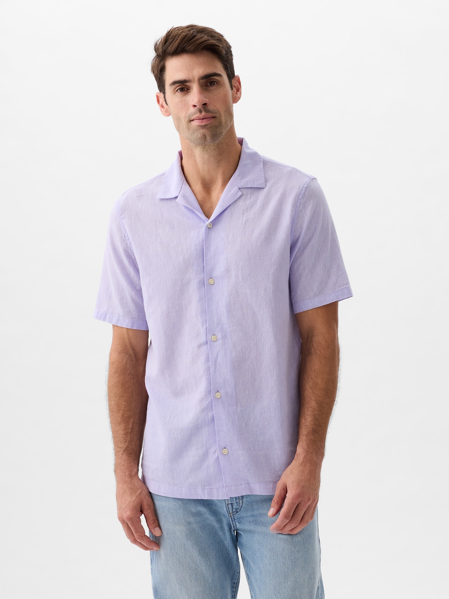 Linen-Blend Vacay Shirt in Standard Fit