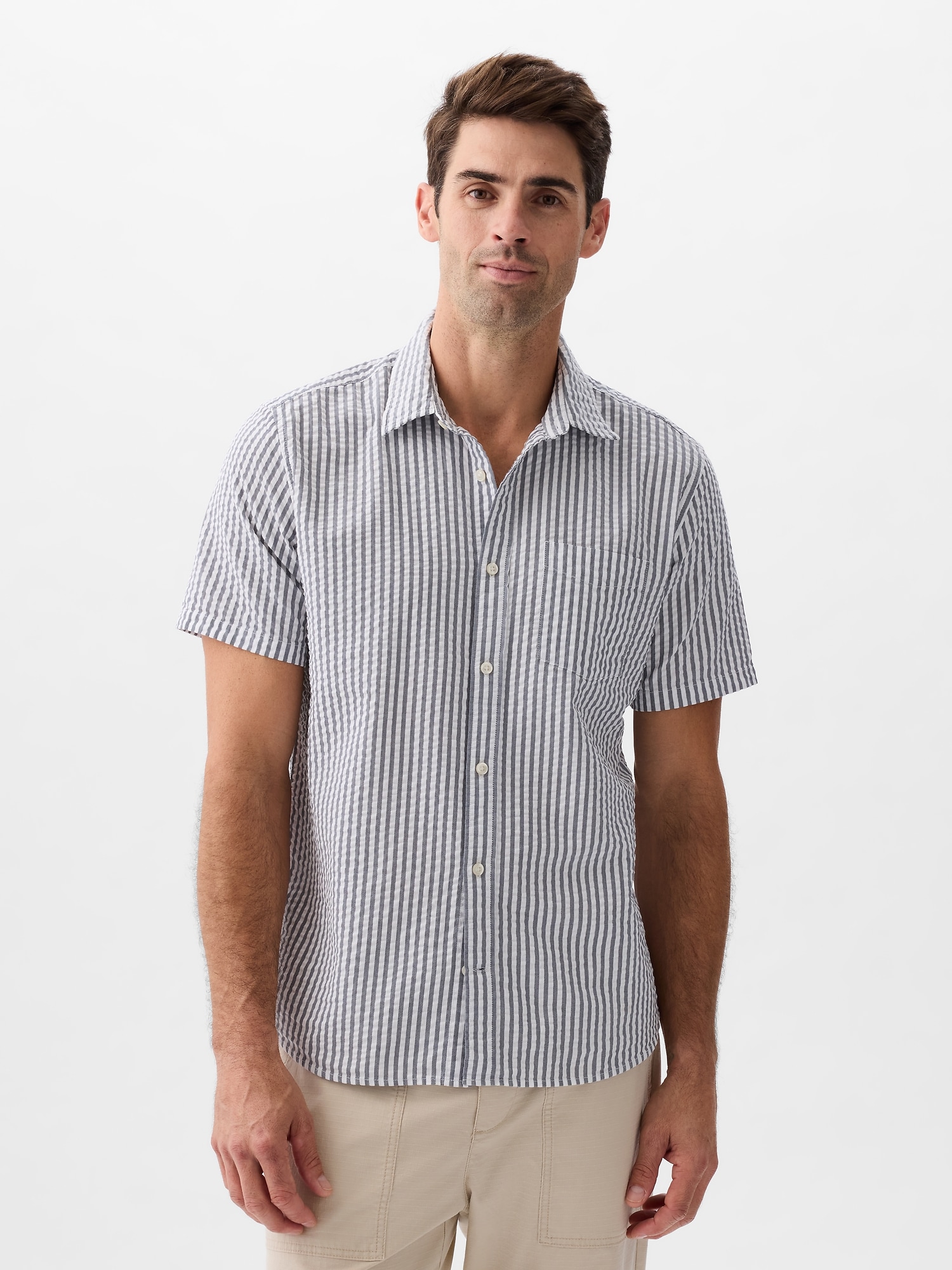 Seersucker Shirt in Standard Fit