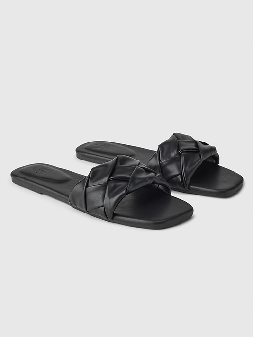 Image number 2 showing, Vegan-Leather Braided Sandals