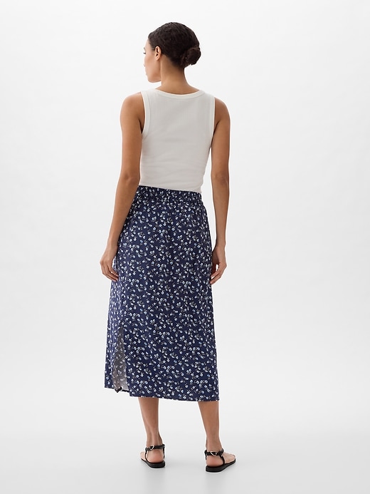 Image number 2 showing, Print Midi Slip Skirt