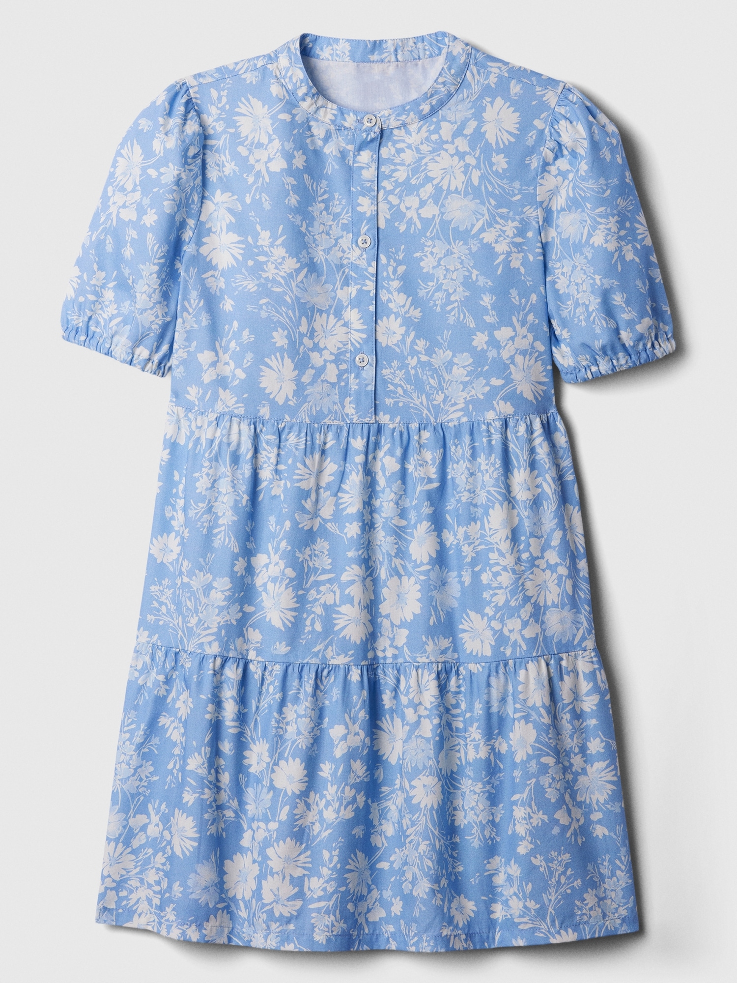 Kids Tiered Poplin Shirtdress