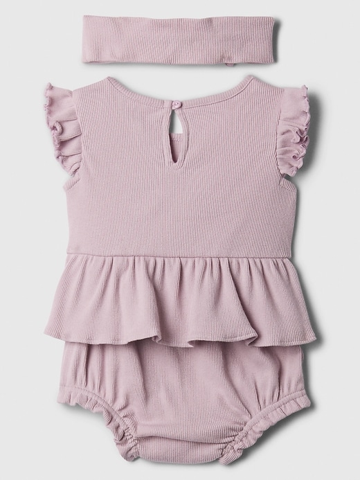 Image number 2 showing, Baby Ribbed Three-Piece Outfit Set