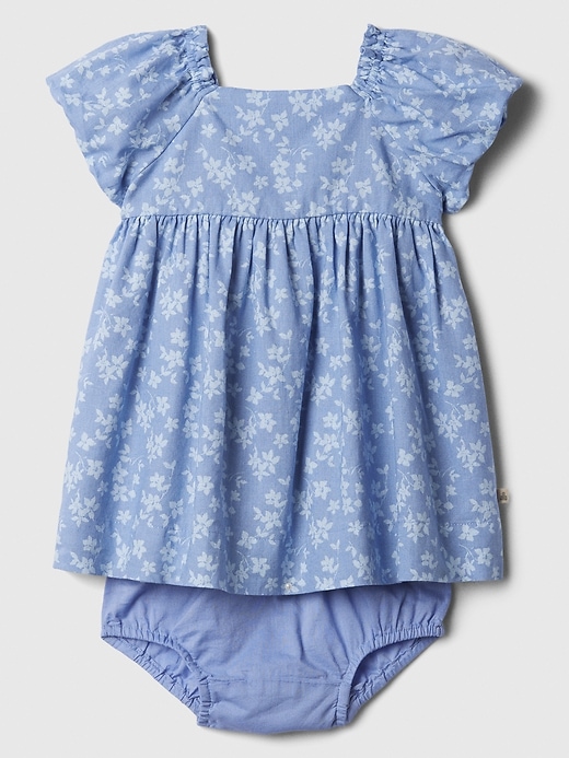Image number 1 showing, Baby Linen-Blend Two-Piece Outfit Set