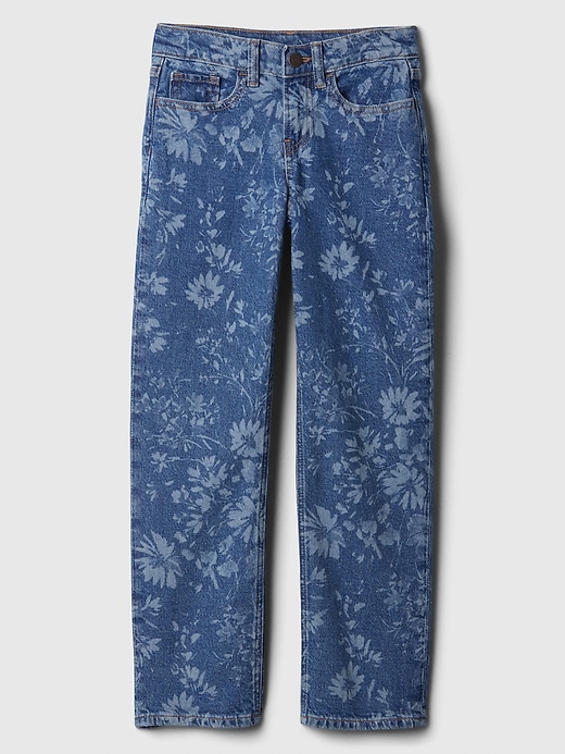Image number 1 showing, Kids Mid Rise Straight Print Jeans