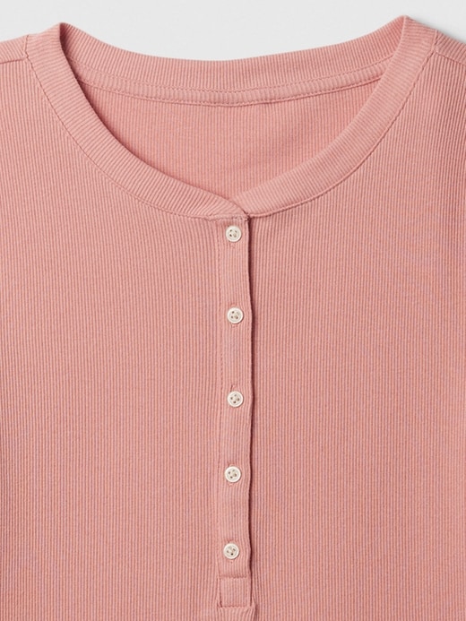 Image number 5 showing, Ribbed Henley T-Shirt