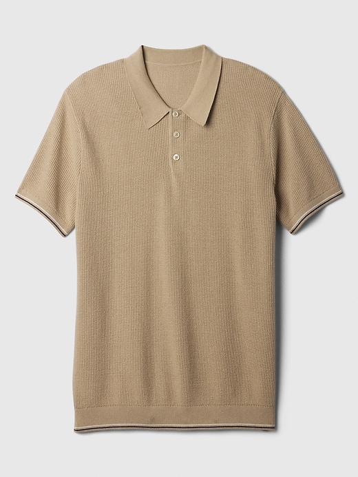 Image number 3 showing, Textured Sweater Polo Shirt