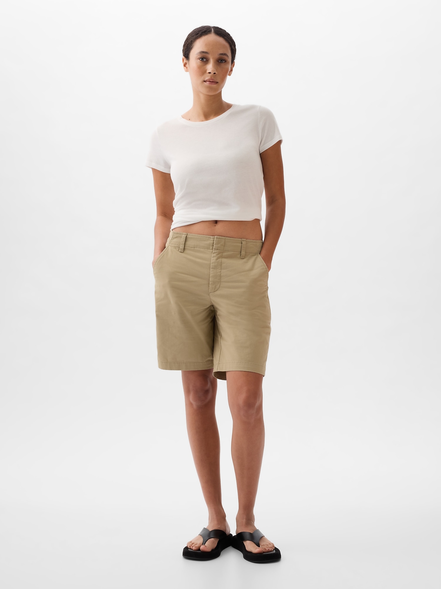 9 Downtown Khaki Bermuda Shorts