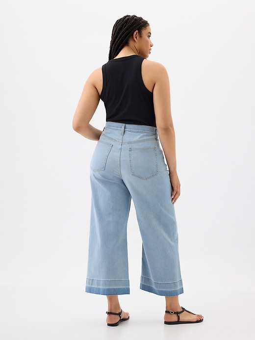 Image number 9 showing, High Rise Wide-Leg Crop Jeans