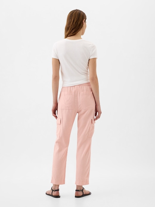 Image number 2 showing, Mid Rise Easy Linen-Blend Pants