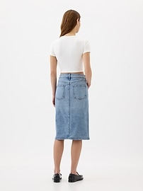 View large product image 9 of 11. Denim Midi Pencil Skirt