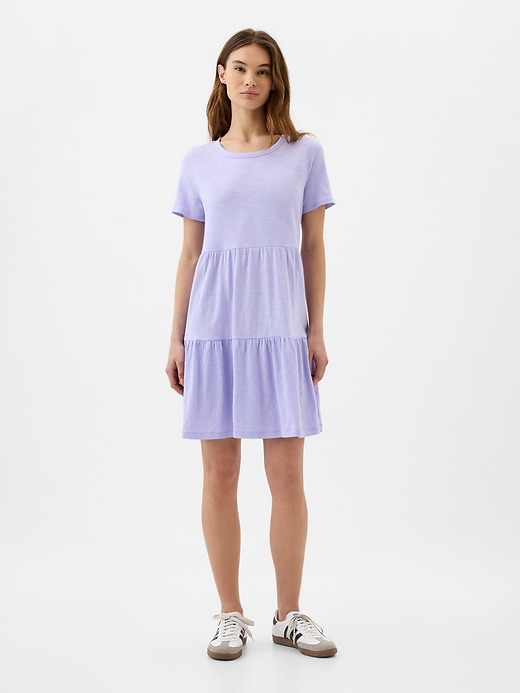 Image number 1 showing, ForeverSoft Relaxed Tiered Mini Dress