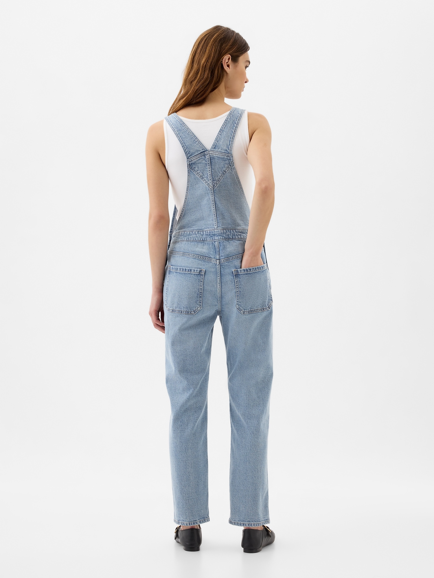 Slouchy Denim Overalls Gap Factory