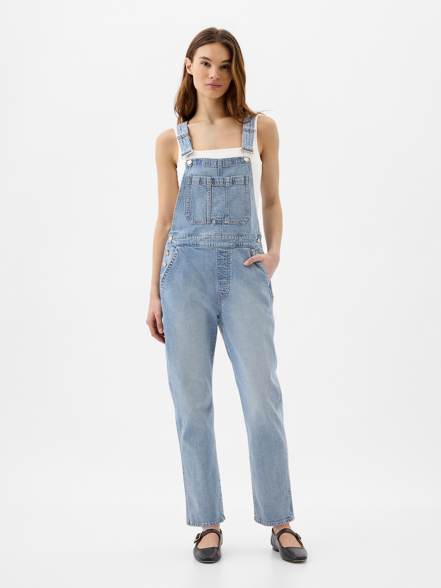 Slouchy Denim Overalls