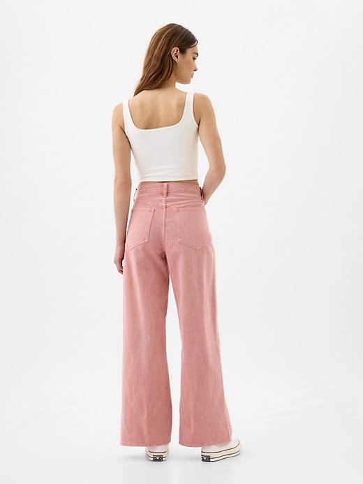 Image number 2 showing, High Rise Wide-Leg Jeans