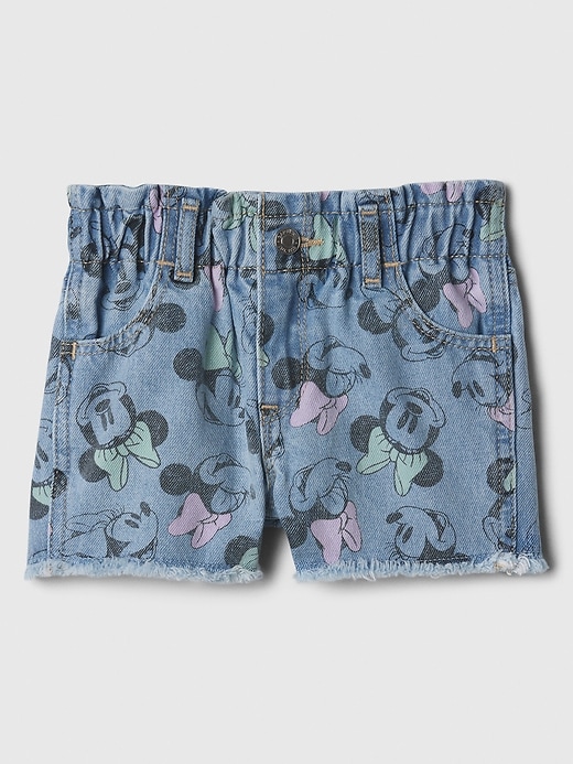Image number 1 showing, babyGap &#124 Disney Minnie Mouse Paperbag Mom Jean Shorts