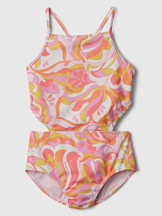 Image number 1 showing, Kids Cutout Swim One-Piece