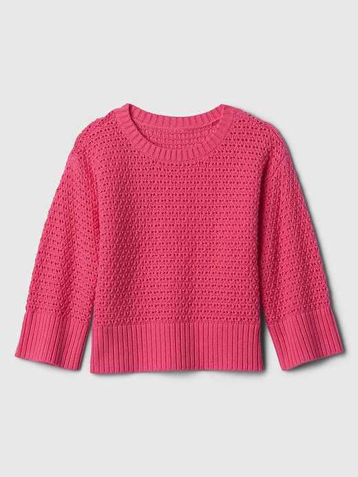 View large product image 1 of 1. babyGap 24/7 Split-Hem Crochet Sweater