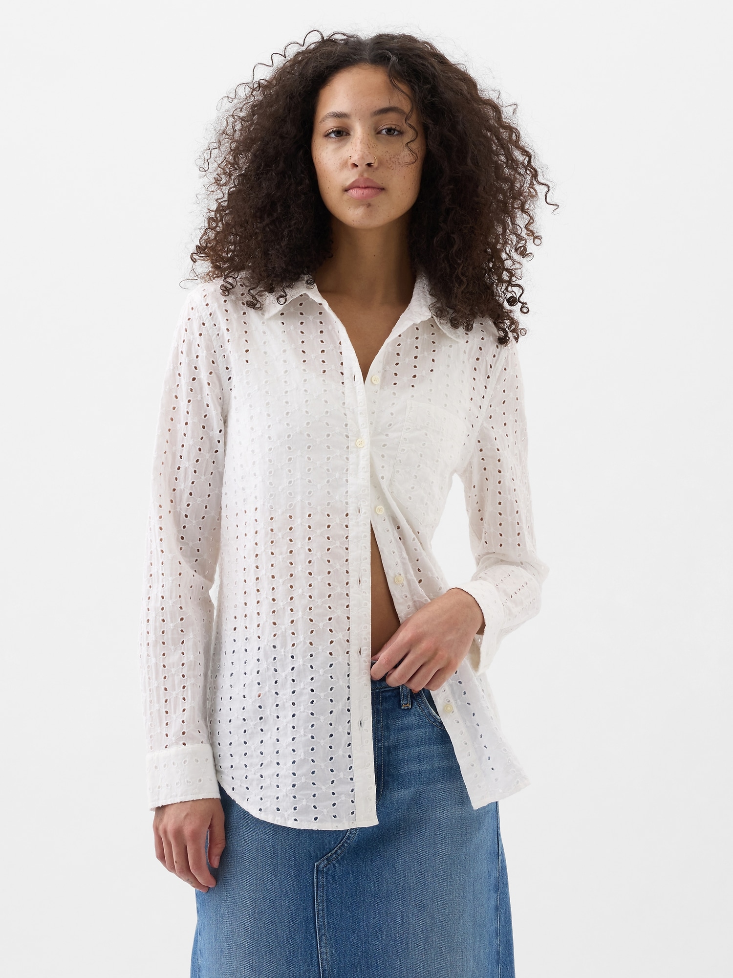 Eyelet Easy Shirt