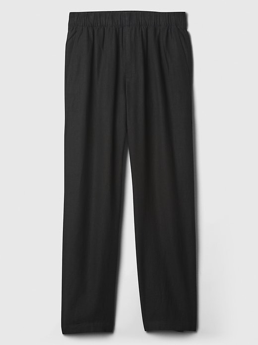 Image number 5 showing, Linen-Blend Straight Pull-On Pants