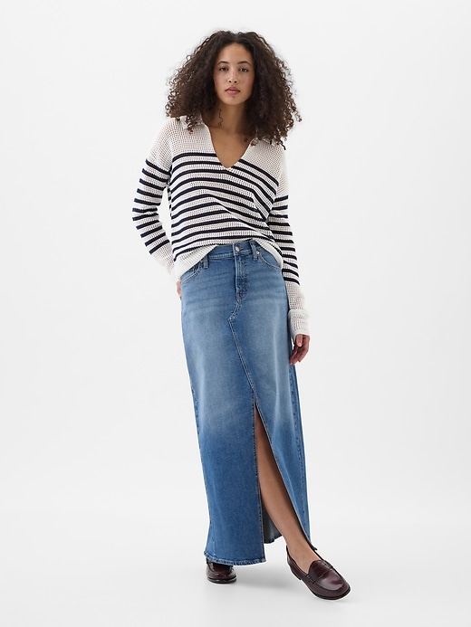 Image number 1 showing, Denim Maxi Skirt