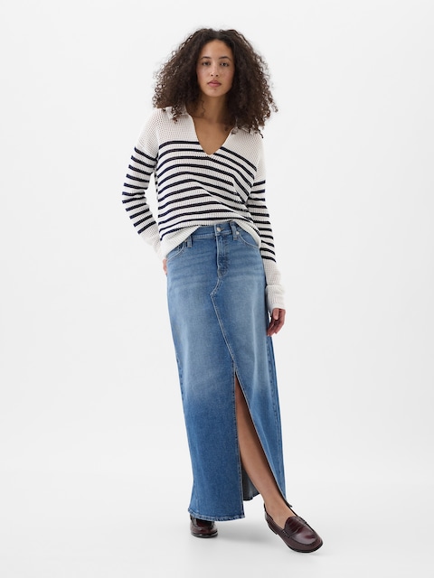 Denim Maxi Skirt