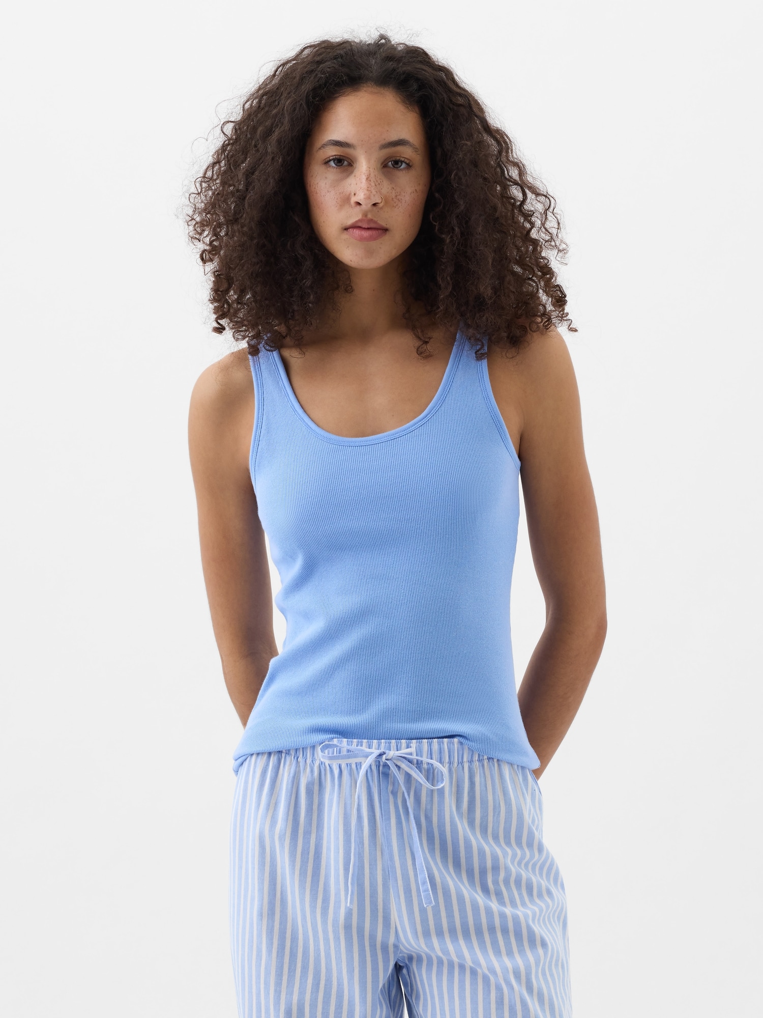 Ribbed Support PJ Tank Top