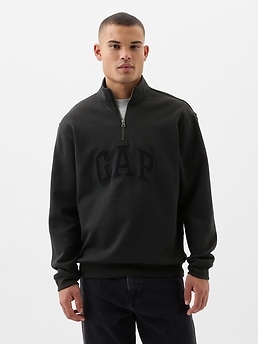 Relaxed Gap Logo Quarter-Zip Sweatshirt | Gap Factory