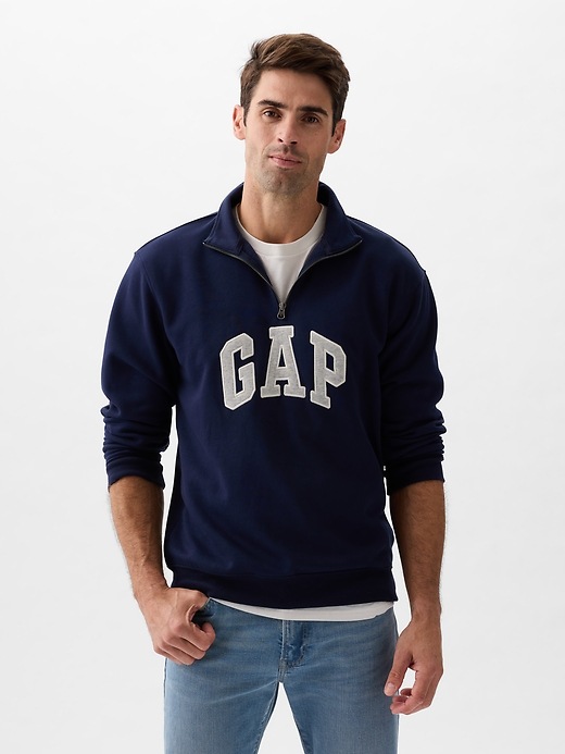 Image number 6 showing, Relaxed Gap Logo Quarter-Zip Sweatshirt