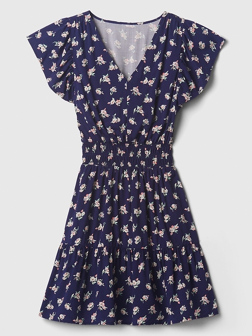 Image number 5 showing, Smocked Flutter Sleeve Mini Dress