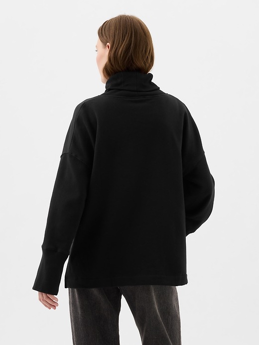 Oversized Mockneck Split Hem Sweatshirt Gap Factory