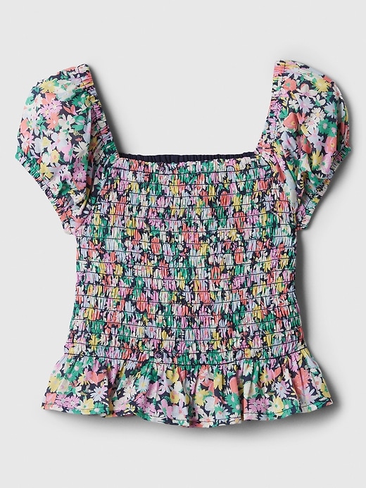 Image number 3 showing, Kids Smocked Puff Sleeve Top