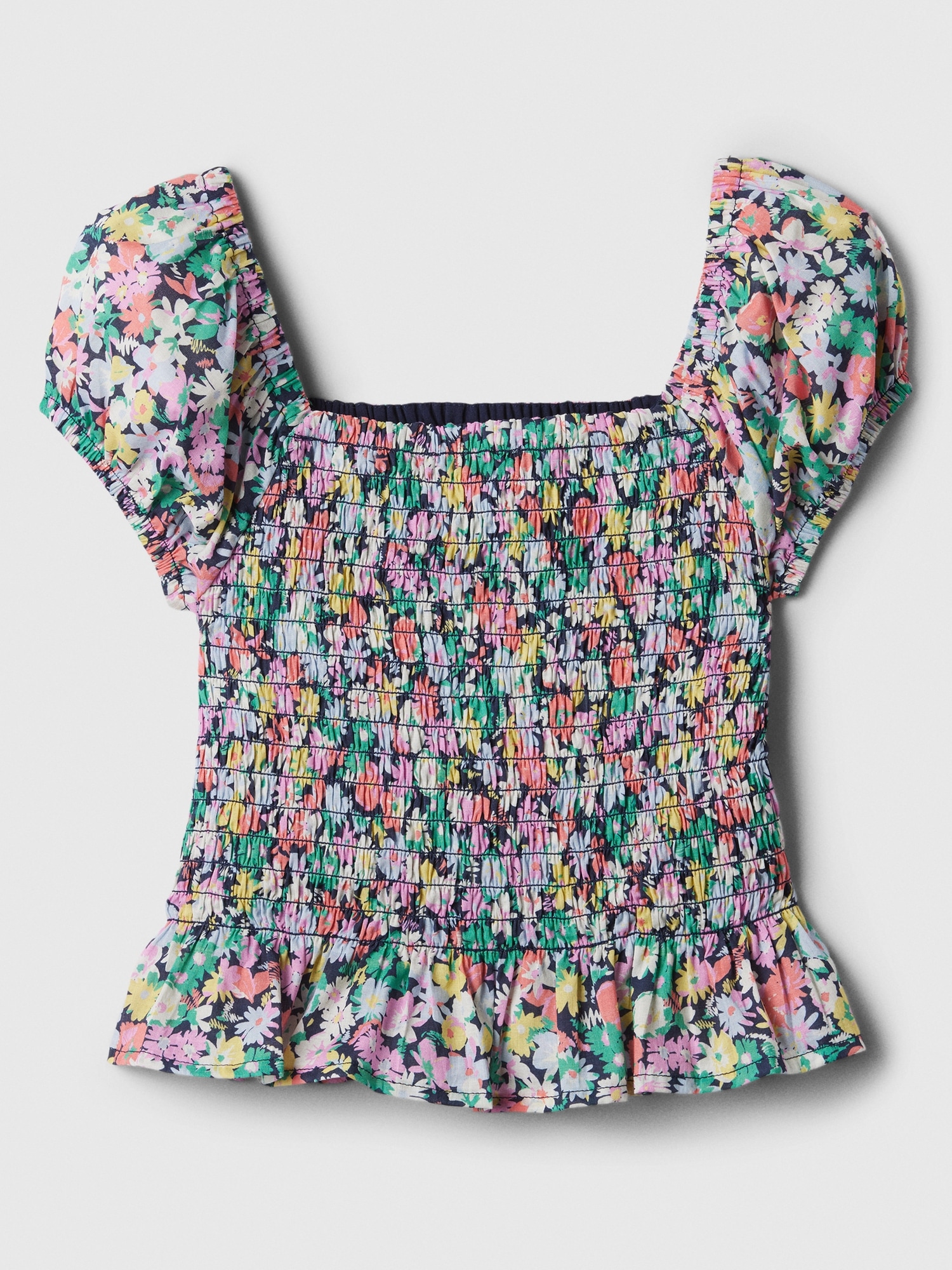 Kids Smocked Puff Sleeve Top