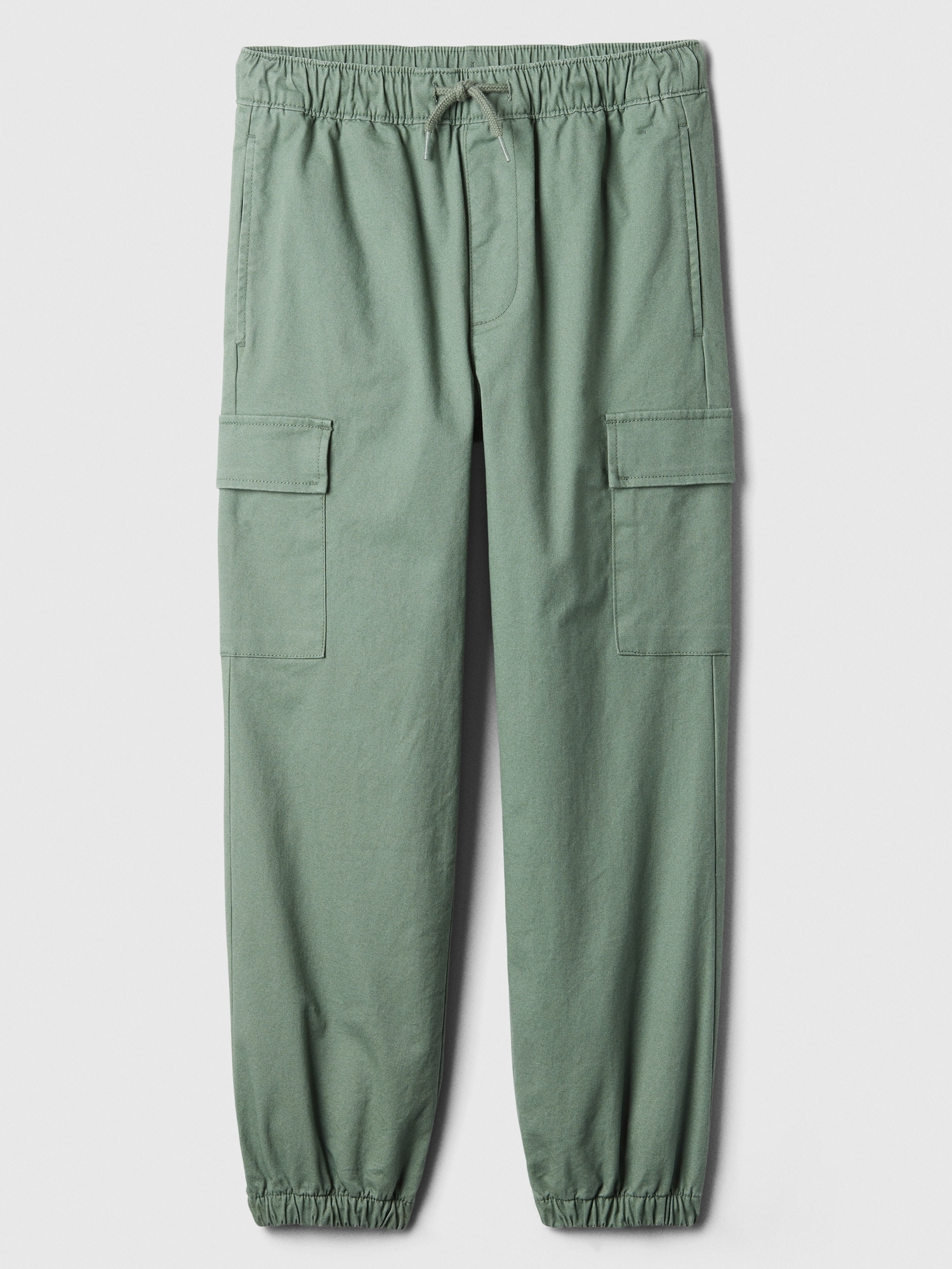 Kids Twill Cargo Joggers - Green
