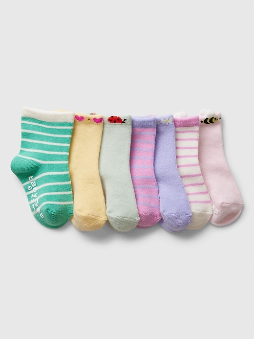 View large product image 1 of 1. babyGap Critter Crew Socks (7-Pack)