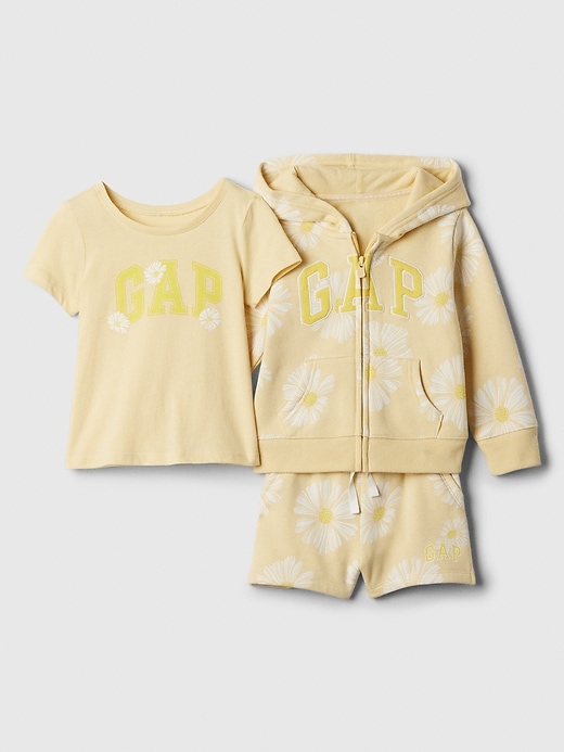 View large product image 1 of 1. babyGap Logo Three-Piece Outfit Set