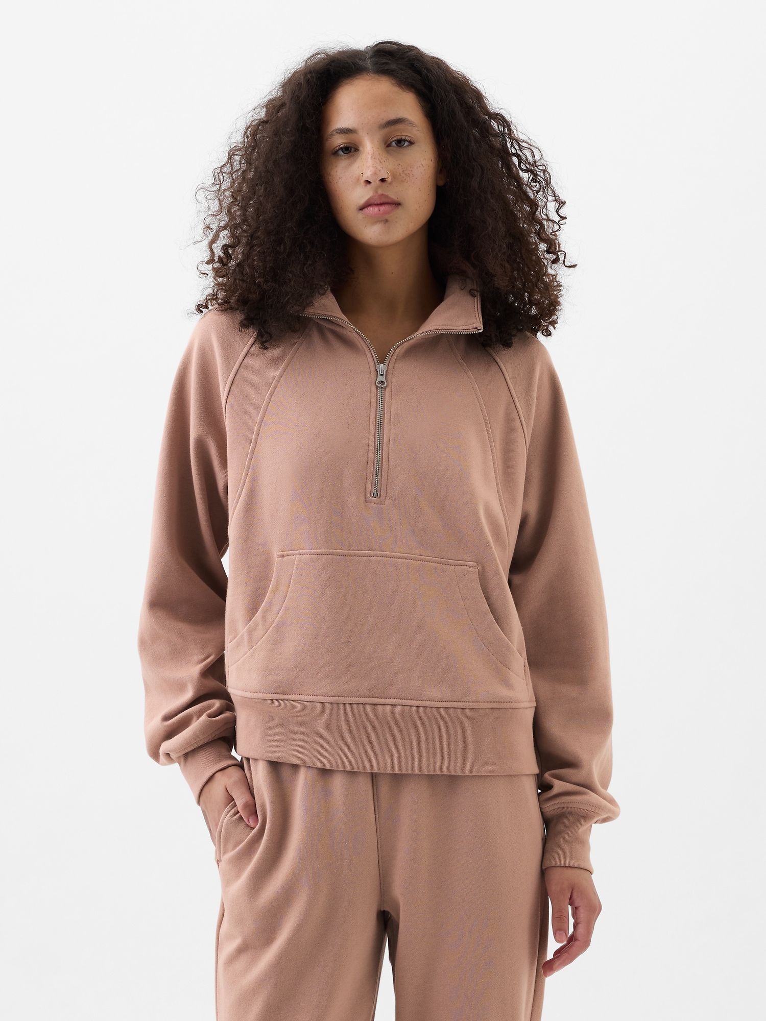 Relaxed Fleece Half-Zip Sweatshirt