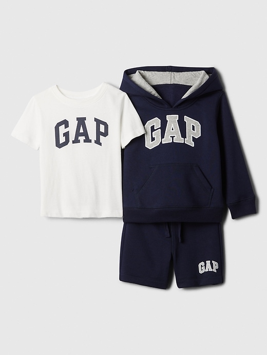 View large product image 1 of 1. babyGap Logo Three-Piece Outfit Set
