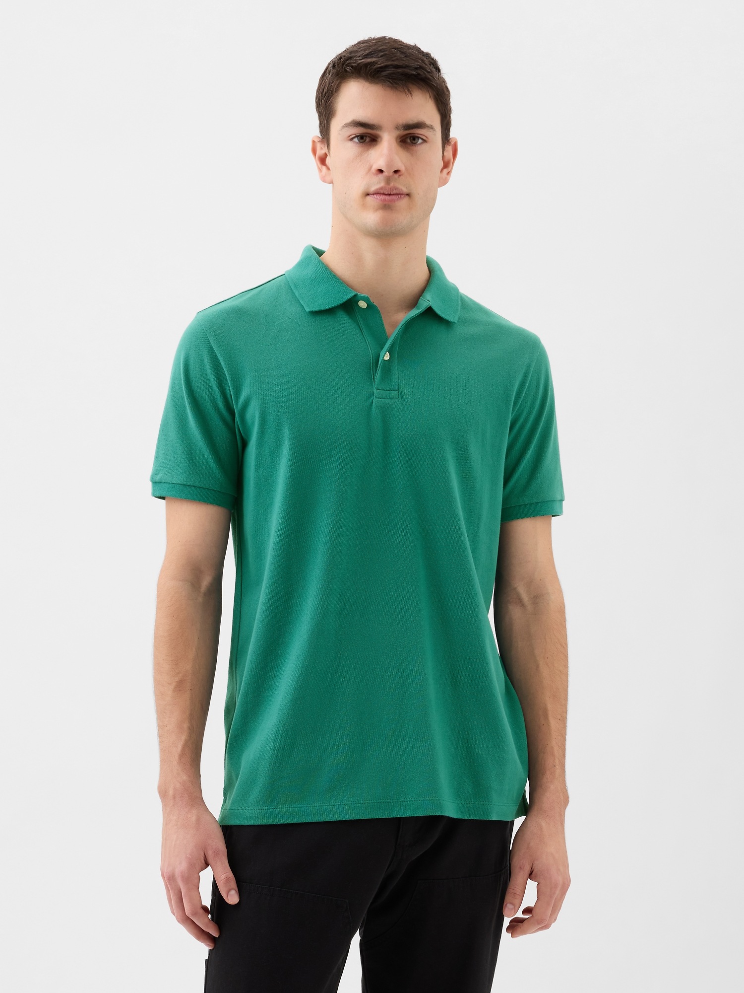 Stretch Pique Polo Shirt Gap Factory stretch-pique-polo-shirt-gap-factory