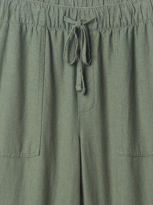 Image number 7 showing, Linen-Blend Wide-Leg Cargo Pull-On Pants